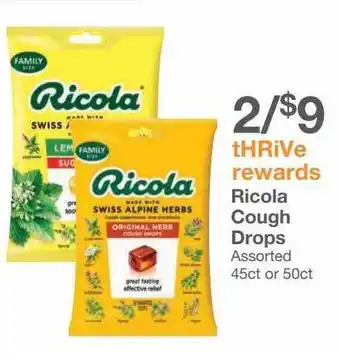 Kinney Drugs Ricola cough drops offer