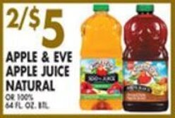 Pioneer Supermarkets Apple & Eve Apple Juice Natural offer