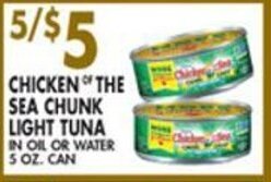 Pioneer Supermarkets Chicken of The Sea Chunk Light Tuna offer