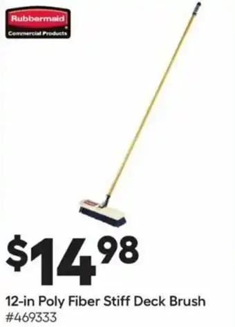 Lowe's 12-in Poly Fiber Stiff Deck Brush offer