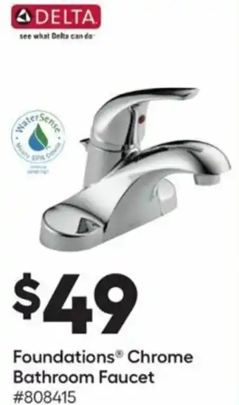 Lowe's Foundation Chrome Bathroom Faucet offer