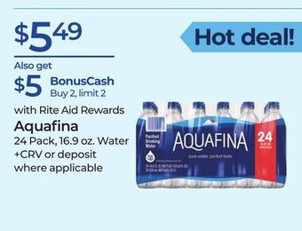 Rite Aid Aquafina offer