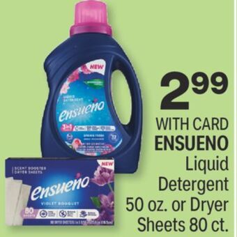CVS Ensueno liquid detergent 50 oz. or dryer sheets 80 ct. offer