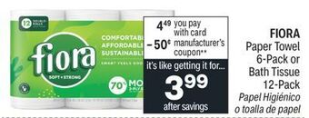 CVS Fiora paper towel 6-pack or bath tissue 12-pack offer