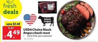 Lidl Usda choice black angus chuck roast offer