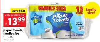 Lidl Paper towels, family size offer