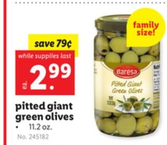 Lidl Pitted giant green olives offer