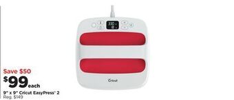 Michaels 9" x 9" cricut easypress® 2 offer