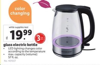 Lidl Glass electric kettle offer