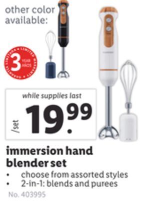 Lidl Immersion hand blender set offer
