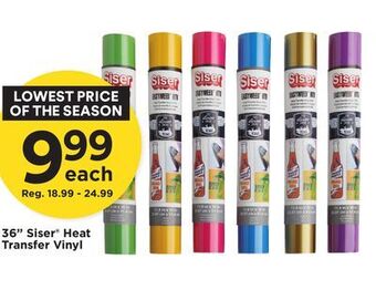 Michaels 36" siser® heat transfer vinyl offer