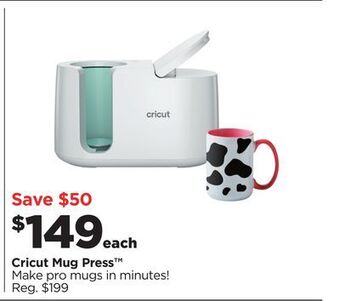 Michaels Cricut mug press™ offer