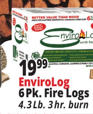 Ocean State Job Lot Envirolog 6pk. fire logs offer