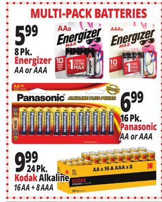 Ocean State Job Lot Multi-pack batteries offer