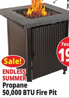 Ocean State Job Lot Propane 50,000 btu fire pit offer