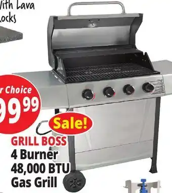 Ocean State Job Lot 4 burner 48,000 btu gas grill offer