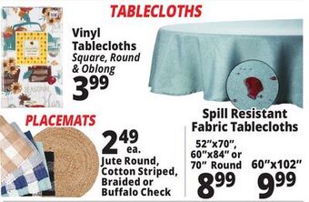 Ocean State Job Lot Tablecloths offer