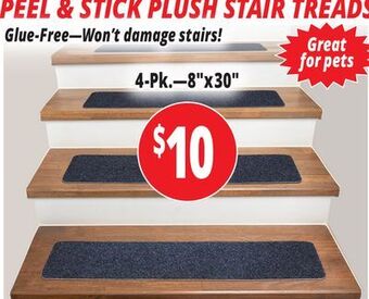 Ocean State Job Lot Peel & stick plush stair treads offer