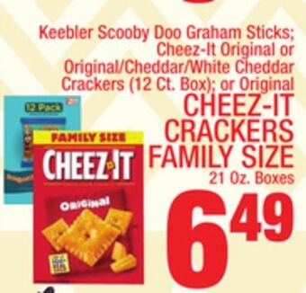 C Town Cheez-it crackers family size 21 oz. boxes offer