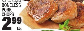 C Town Boneless pork chops offer