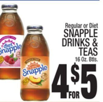 C Town Snapple drinks & teas offer