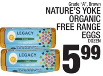 C Town Nature's yoke organic free range eggs offer