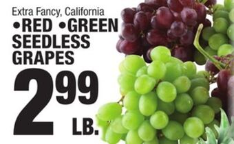 C Town • red • green seedless grapes offer