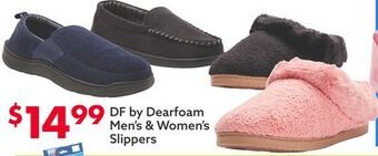 Big Lots Df by dearfoam men's & women's slippers offer