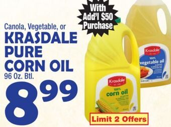 Bravo Supermarkets Krasdale pure corn oil offer