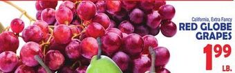 Bravo Supermarkets Red globe grapes offer
