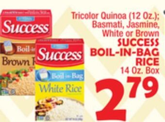 Bravo Supermarkets Success boil-in-bag rice 14 oz. box offer