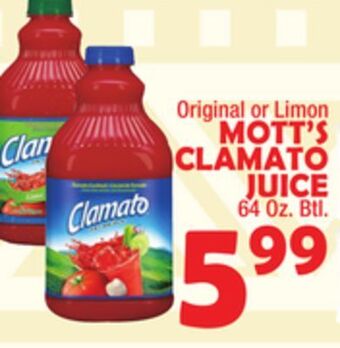 Bravo Supermarkets Mott's clamato juice offer
