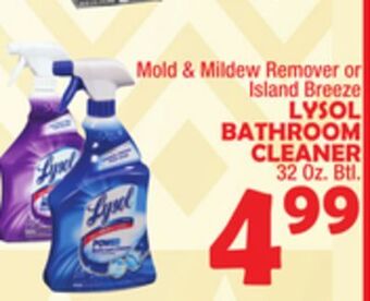 Bravo Supermarkets Lysol bathroom cleaner offer