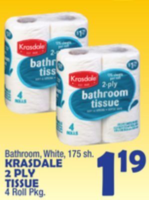 Bravo Supermarkets Krasdale 2 ply tissue offer