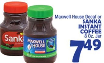 Bravo Supermarkets Sanka instant coffee offer
