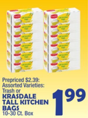 Bravo Supermarkets Krasdale tall kitchen bags offer