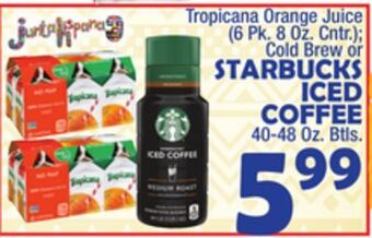 Bravo Supermarkets Starbucks iced coffee 40-48 oz. btls offer