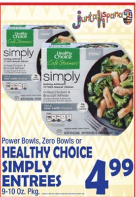 Bravo Supermarkets Healthy choice simply entrees offer