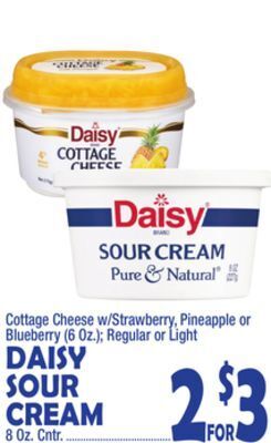 Bravo Supermarkets Daisy sour cream 8 oz. cntr offer