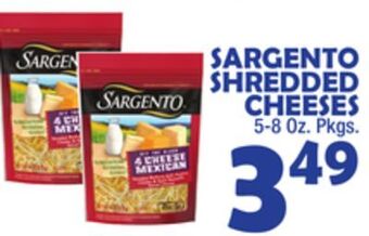 Bravo Supermarkets Sargento shredded cheeses offer