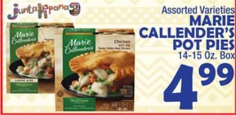 Bravo Supermarkets Marie callender's pot pies offer