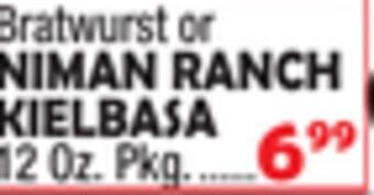 Bravo Supermarkets Niman ranch kielbasa offer