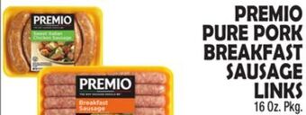 Bravo Supermarkets Premio pure pork breakfast sausage offer