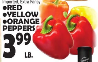 Bravo Supermarkets Red, yellow, orange peppers offer