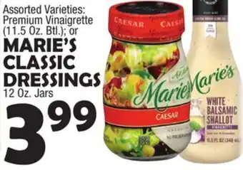 Bravo Supermarkets Marie's classic dressings dressings 12 oz. jars offer