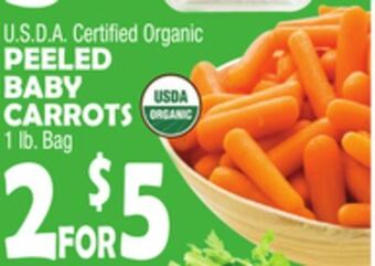 Bravo Supermarkets Peeled baby carrots offer