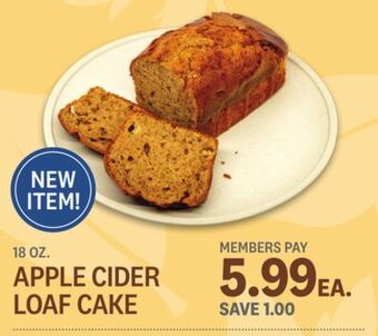 Kings Food Markets Apple cider loaf cake offer