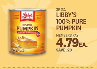 Kings Food Markets Libby's 100% pure pumpkin offer