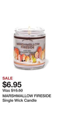 Bath & Body Works Marshmallow fireside single wick candle offer