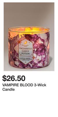 Bath & Body Works Vampire blood 3-wick candle offer